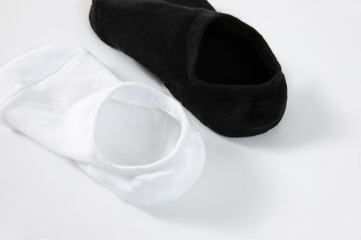 Men's No Show Low Top Shallow Mouth Solid Color Invisible Socks(Sold in 5 pairs package) - Mesa Socks