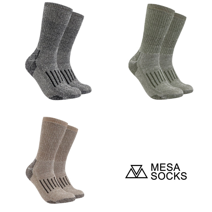 Men's Mid-calf Merino Wool Breathable Outdoor Hiking Socks