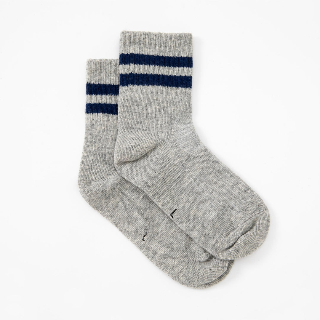 Children's Crew socks -spring autumn cotton boys girls grey striped student sports socks cotton - Mesa Socks