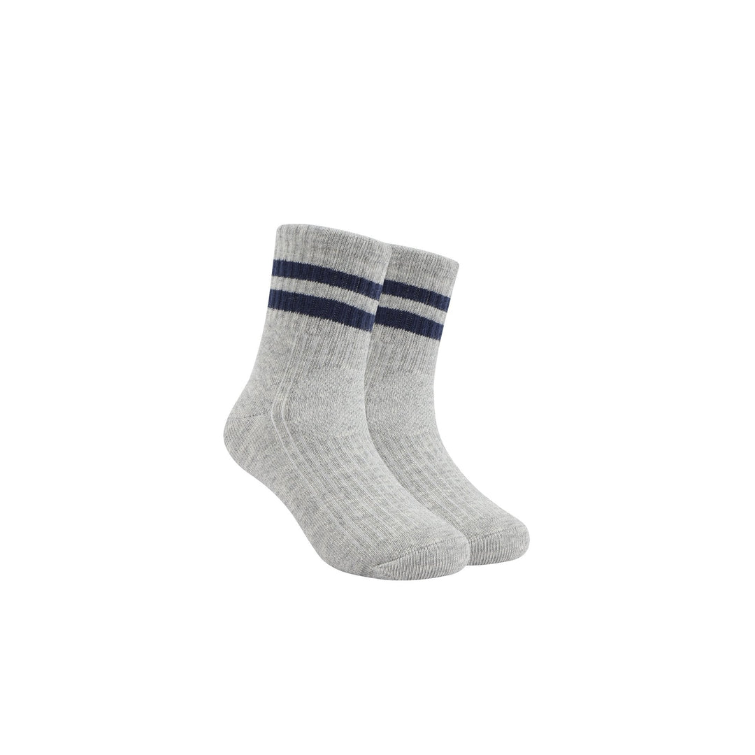 Children's Crew socks -spring autumn cotton boys girls grey striped student sports socks cotton - Mesa Socks