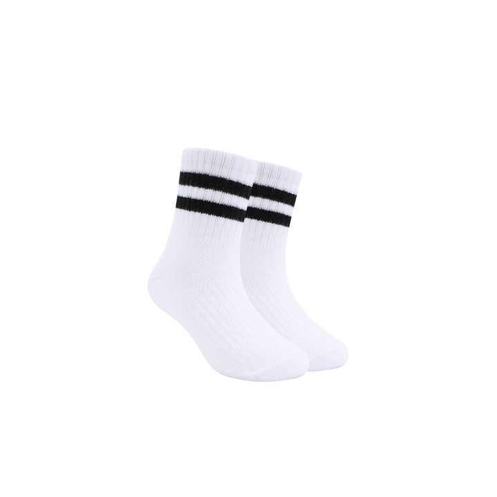 Children's Crew socks -spring autumn cotton boys girls white striped student sports socks cotton - Mesa Socks