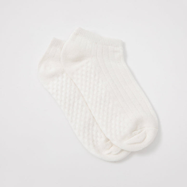 Children ankle socks -student pure white breathable socks -boys and girls combed cotton sports school short socks -Mesa Socks