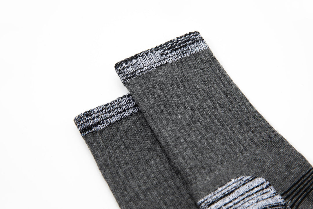 Men Crew Socks -Thick Basketball grey Socks -Premium Cotton Men Sports Socks -Ideal Socks for Outdoor Activities -Mesa Socks