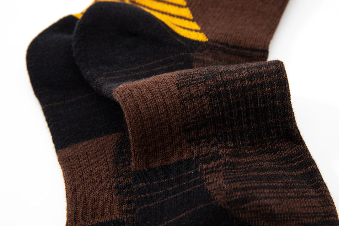 Men Quarter Socks - Autumn and Winter men brown Socks -Thick Winter Sports Socks -Premium Cotton Basketball Socks -Mesa Socks