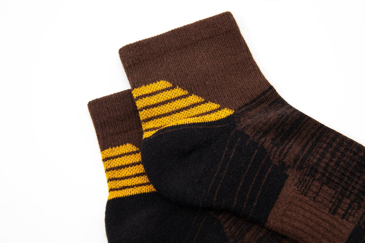 Men Quarter Socks - Autumn and Winter men brown Socks -Thick Winter Sports Socks -Premium Cotton Basketball Socks -Mesa Socks