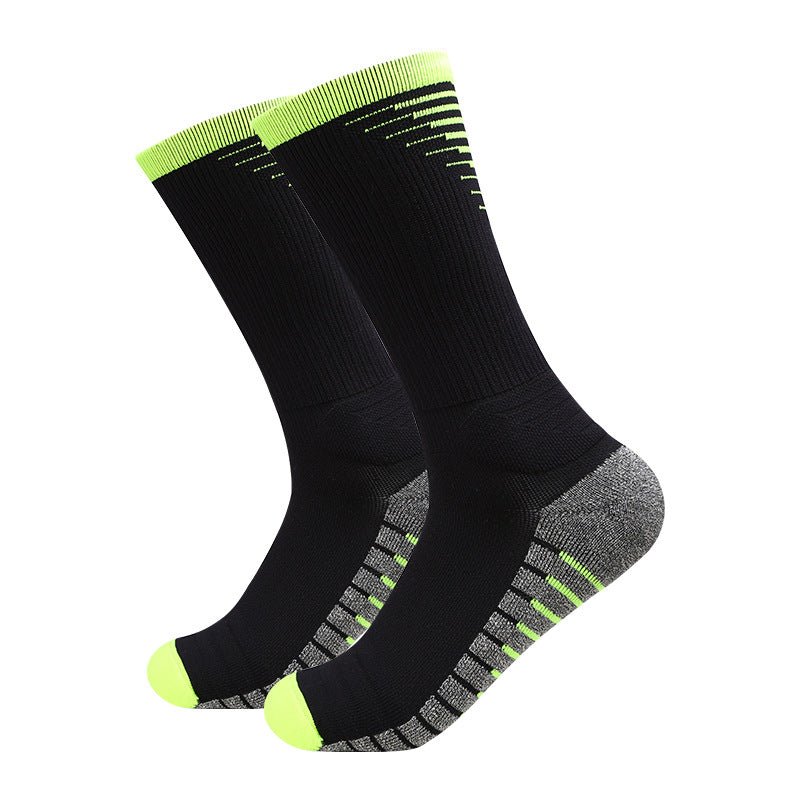 Men's Crew Basketball fluorescence Towel Bottom Anti-wear Socks - Mesa Socks