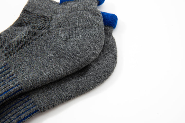Men Low Cut Socks -Spring Training Running Cotton grey Socks- Deodorant Antibacterial Sweat Absorbent Breathable  Mesa Socks