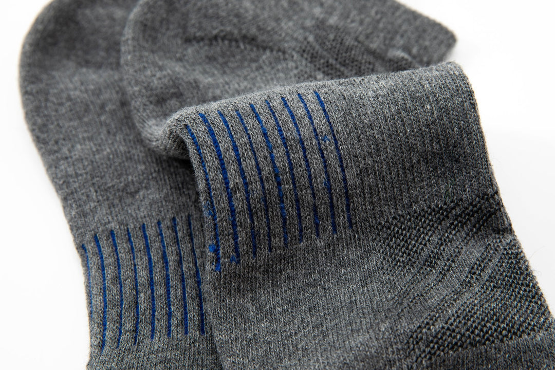 Men Low Cut Socks -Spring Training Running Cotton grey Socks- Deodorant Antibacterial Sweat Absorbent Breathable  Mesa Socks