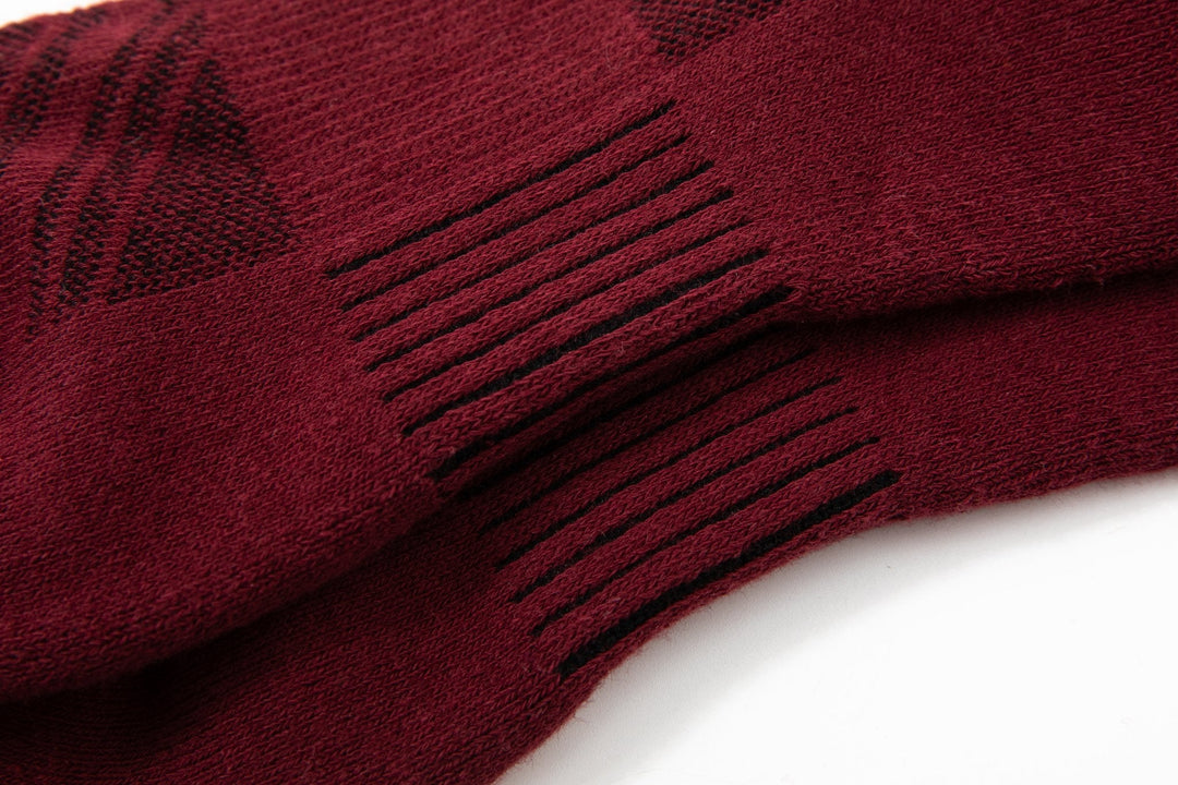 Men Low Cut Socks -Spring Training Running Cotton Red Socks- Deodorant Antibacterial Sweat Absorbent Breathable  - Mesa Socks