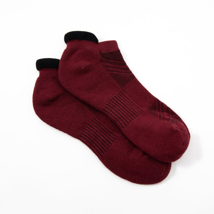 Men Low Cut Socks -Spring Training Running Cotton Red Socks- Deodorant Antibacterial Sweat Absorbent Breathable  - Mesa Socks