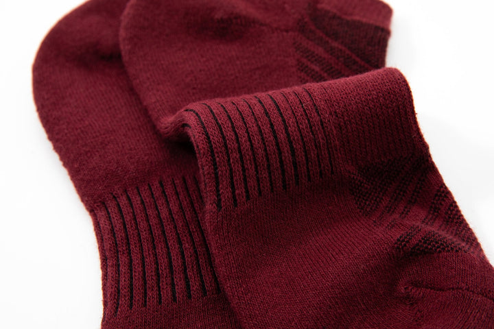Men Low Cut Socks -Spring Training Running Cotton Red Socks- Deodorant Antibacterial Sweat Absorbent Breathable  - Mesa Socks