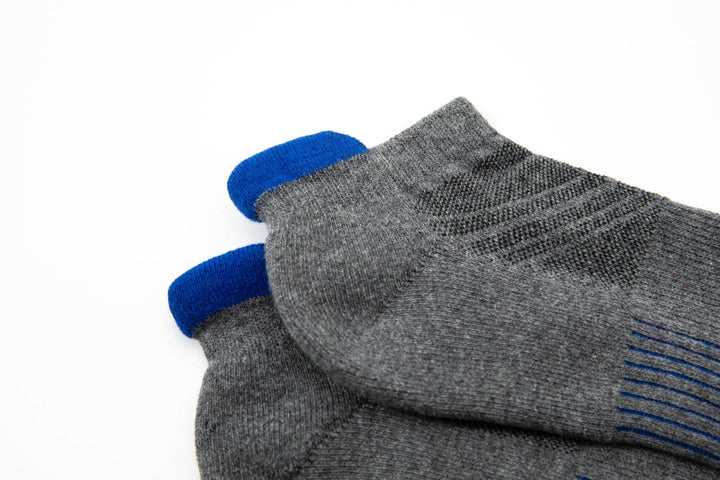Men Low Cut Socks -Spring Training Running Cotton grey Socks- Deodorant Antibacterial Sweat Absorbent Breathable  Mesa Socks