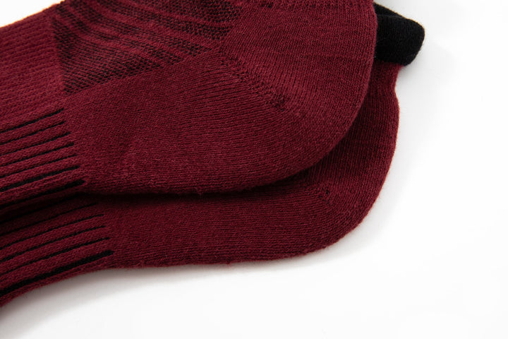 Men Low Cut Socks -Spring Training Running Cotton Red Socks- Deodorant Antibacterial Sweat Absorbent Breathable  - Mesa Socks