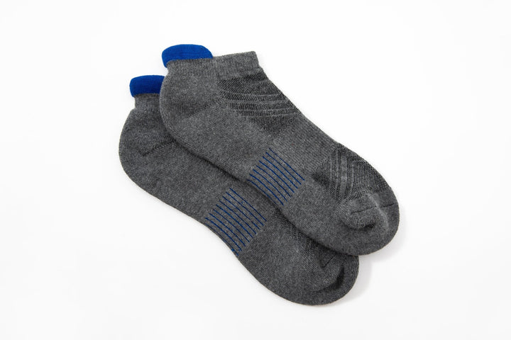 Men Low Cut Socks -Spring Training Running Cotton grey Socks- Deodorant Antibacterial Sweat Absorbent Breathable  Mesa Socks
