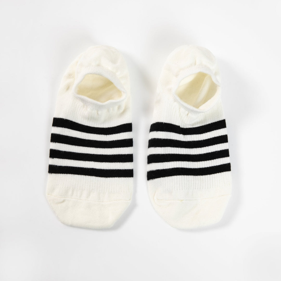 Men's Solid Color No Show Stripped Boat Socks - Mesa Socks