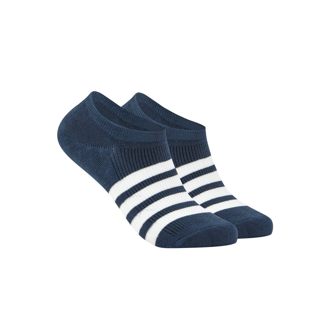 Men's Solid Color No Show Stripped Boat Socks - Mesa Socks