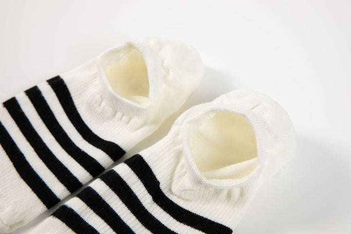 Men's Solid Color No Show Stripped Boat Socks - Mesa Socks