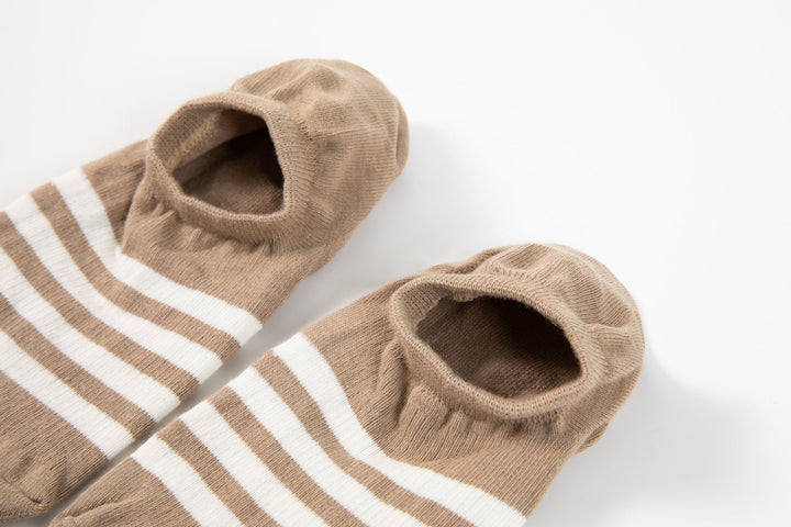 Men's Solid Color No Show Stripped Boat Socks - Mesa Socks