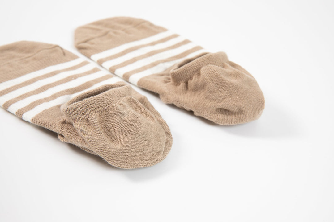 Men's Solid Color No Show Stripped Boat Socks - Mesa Socks