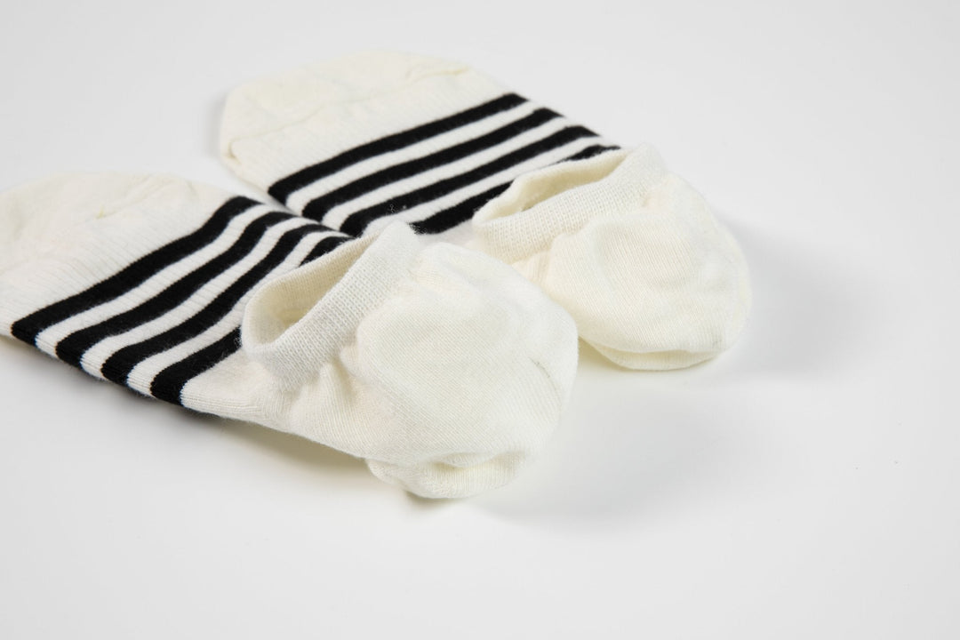 Men's Solid Color No Show Stripped Boat Socks - Mesa Socks