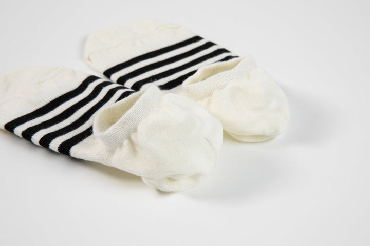 Men's Solid Color No Show Stripped Boat Socks - Mesa Socks