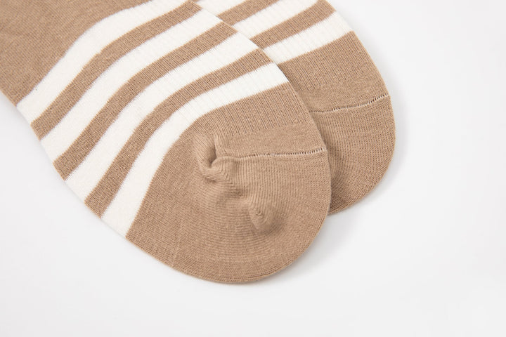 Men's Solid Color No Show Stripped Boat Socks - Mesa Socks