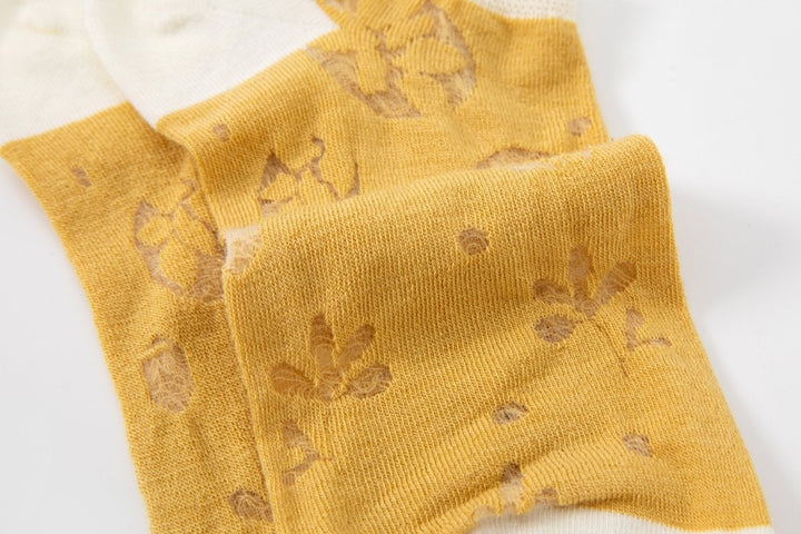 Spring Summer Women's Bright Color Floral Design Socks - Mesa Socks