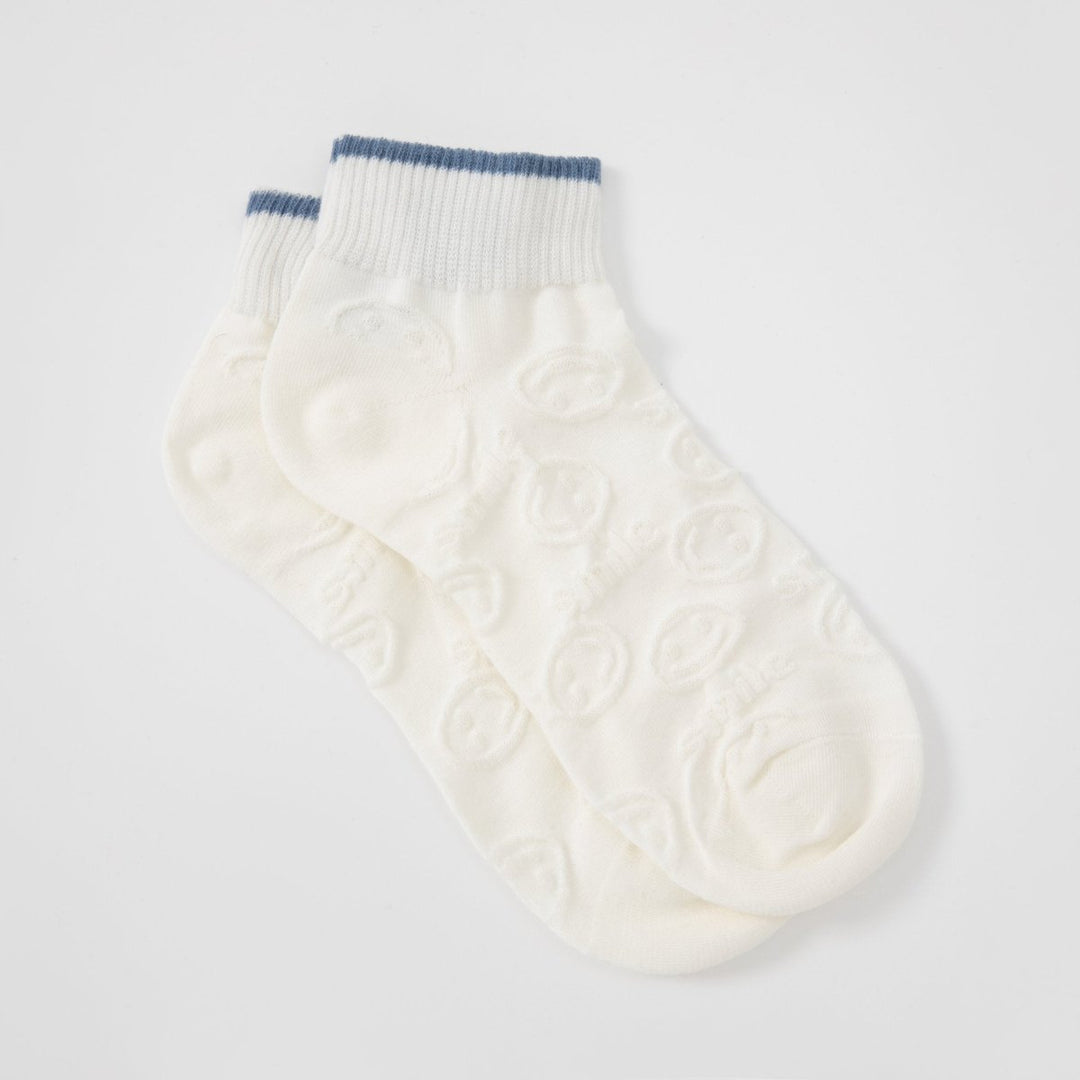 Spring Women's White Smile Design Low-cut Socks - Mesa Socks