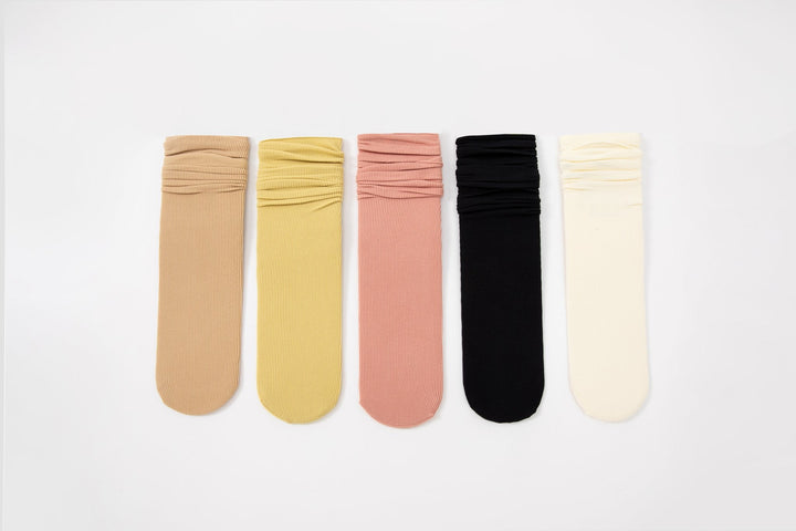 Thin Solid color Japanese fashion Socks - 5 pairs - Mesa Socks