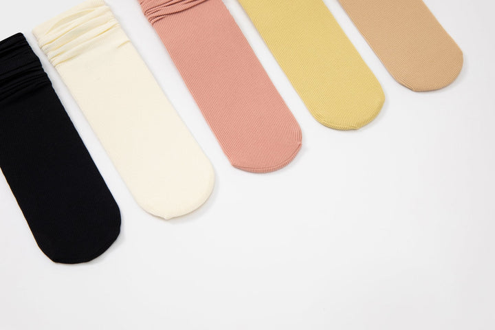 Thin Solid color Japanese fashion Socks - 5 pairs - Mesa Socks