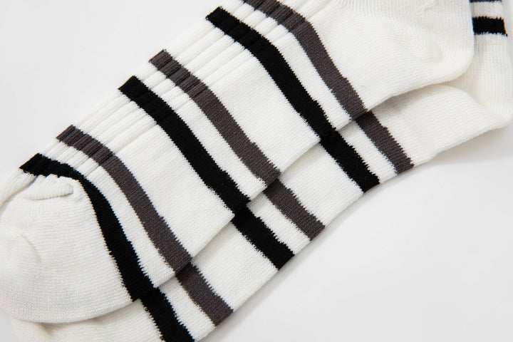 Women Quarter Crew Socks - Men's and women's socks - striped socks - couples breathable cotton socks - Mesa Socks