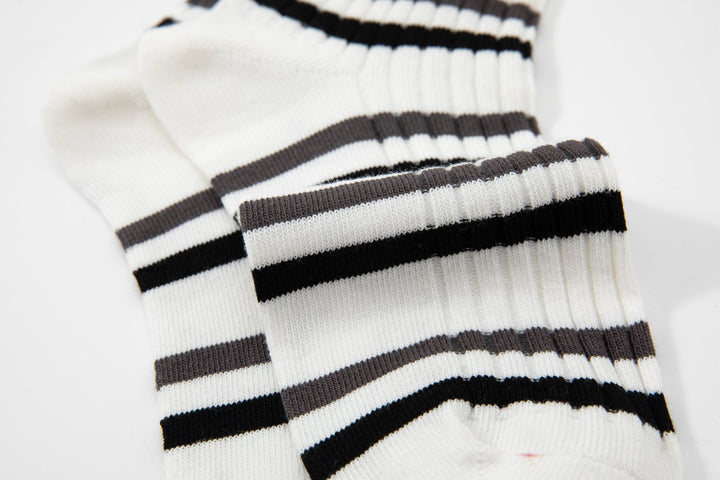 Women Quarter Crew Socks - Men's and women's socks - striped socks - couples breathable cotton socks - Mesa Socks