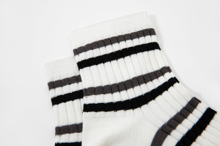 Women Quarter Crew Socks - Men's and women's socks - striped socks - couples breathable cotton socks - Mesa Socks