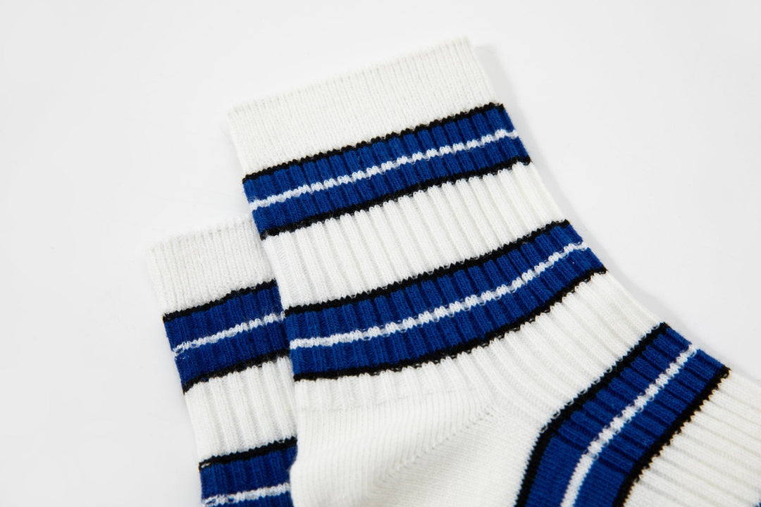 Women Quarter Crew Socks - Men's and women's socks - striped socks - couples breathable cotton socks - Mesa Socks