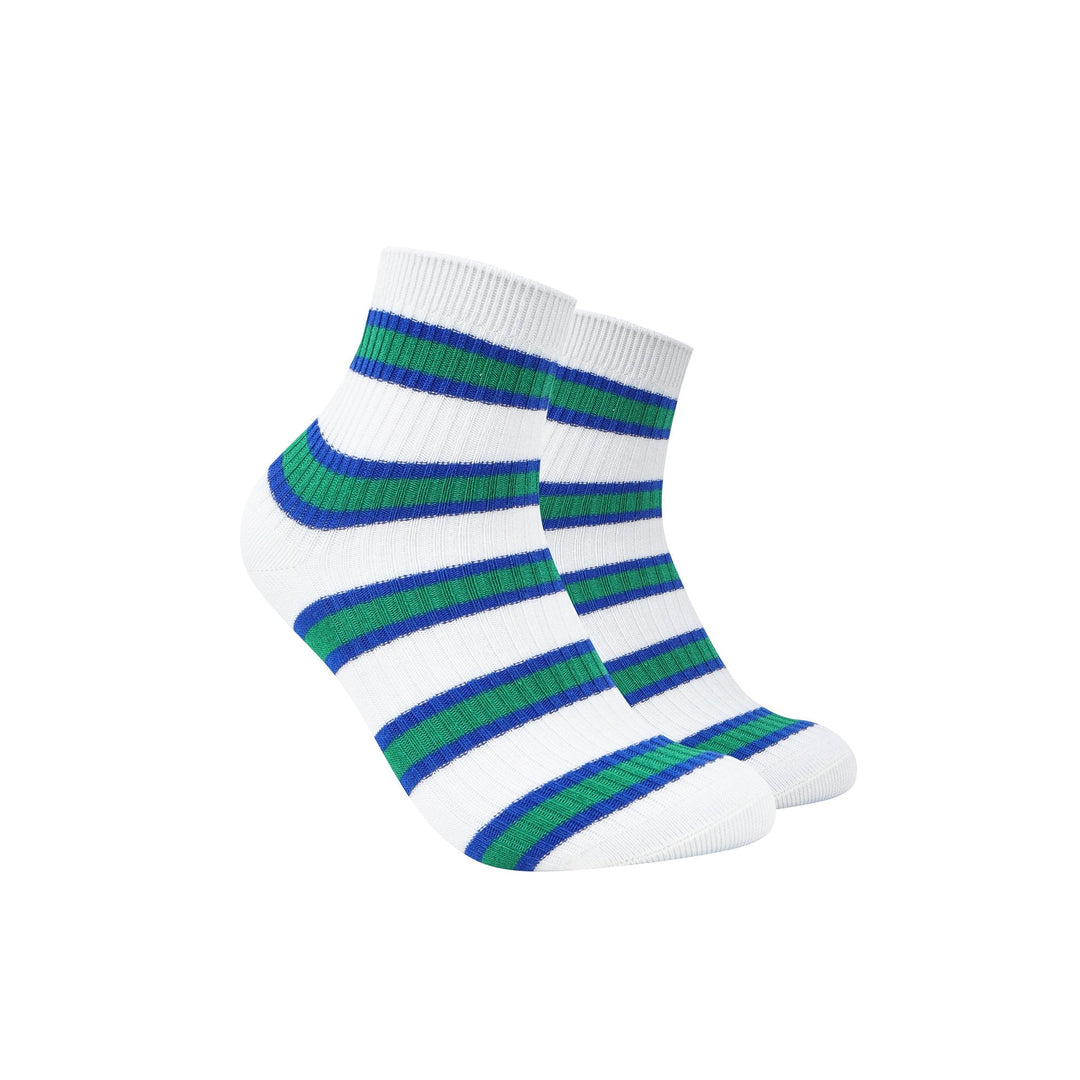 Women Quarter Crew Socks - Men's and women's socks - striped socks - couples breathable cotton socks - Mesa Socks