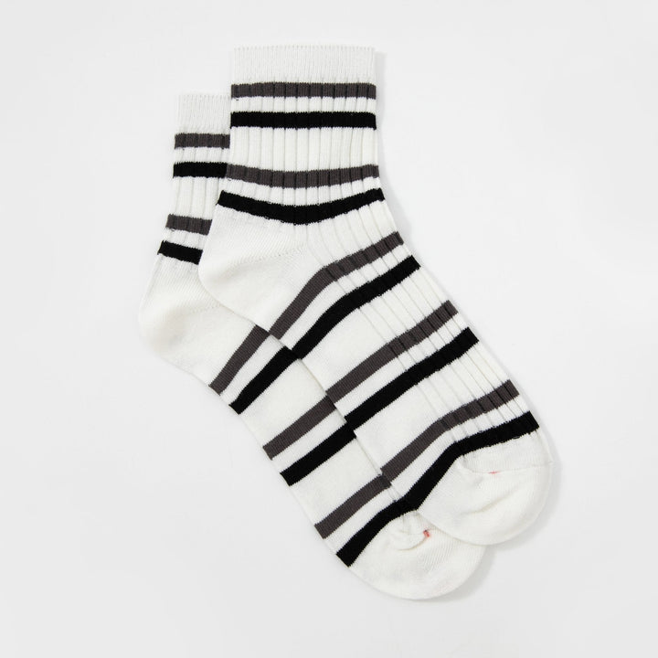 Women Quarter Crew Socks - Men's and women's socks - striped socks - couples breathable cotton socks - Mesa Socks