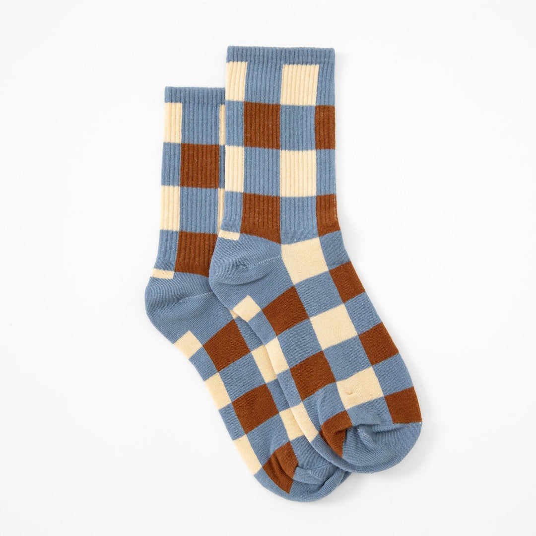 Women Quarter Socks - Chic Checked and premium Cotton Socks- college classic style women's socks - Mesa Socks