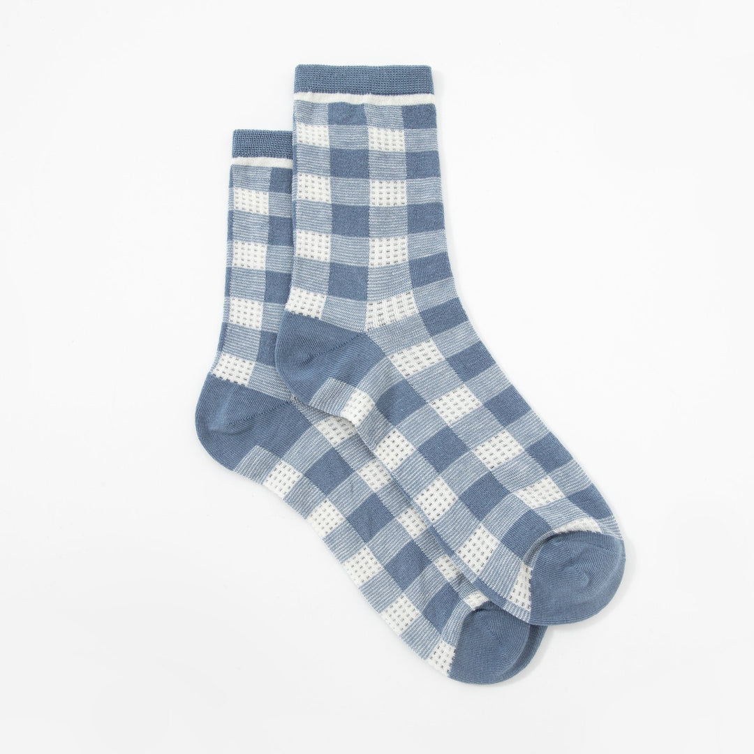 Women quarter Socks - Women's Blue Japanese cute pattern collection socks - Young Feminine socks - Mesa Socks