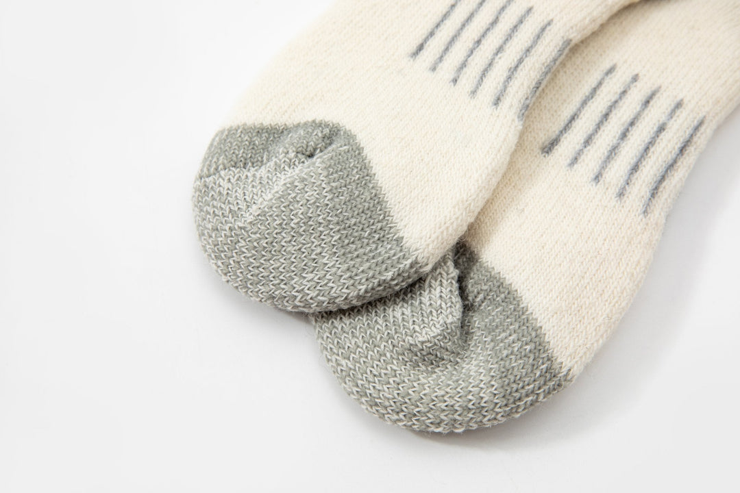 Women's Crew Merino wool socks - Autumn winter socks -thick warm socks - skin-friendly Outdoor hiking beige socks -Mesa Socks