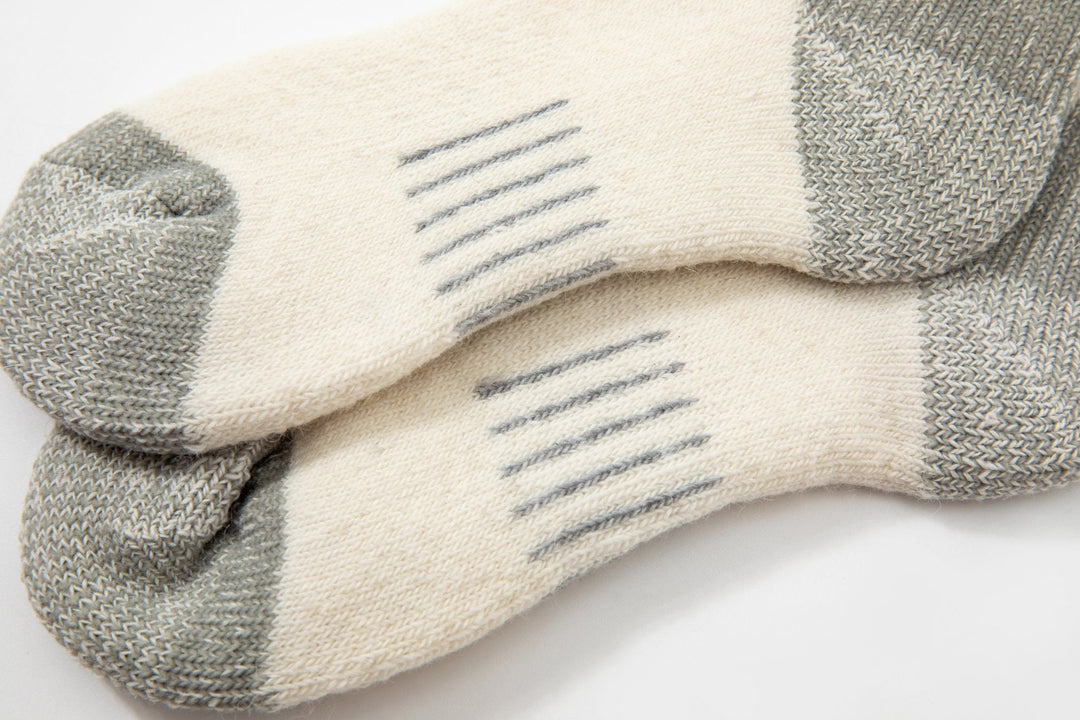 Women's Crew Merino wool socks - Autumn winter socks -thick warm socks - skin-friendly Outdoor hiking beige socks -Mesa Socks