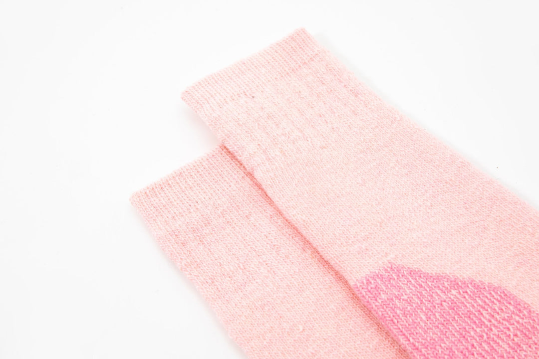 Women's Crew Merino wool socks - Autumn winter socks -thick warm socks - skin-friendly Outdoor hiking pink socks -Mesa Socks