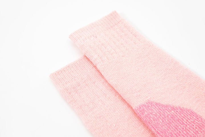 Women's Crew Merino wool socks - Autumn winter socks -thick warm socks - skin-friendly Outdoor hiking pink socks -Mesa Socks