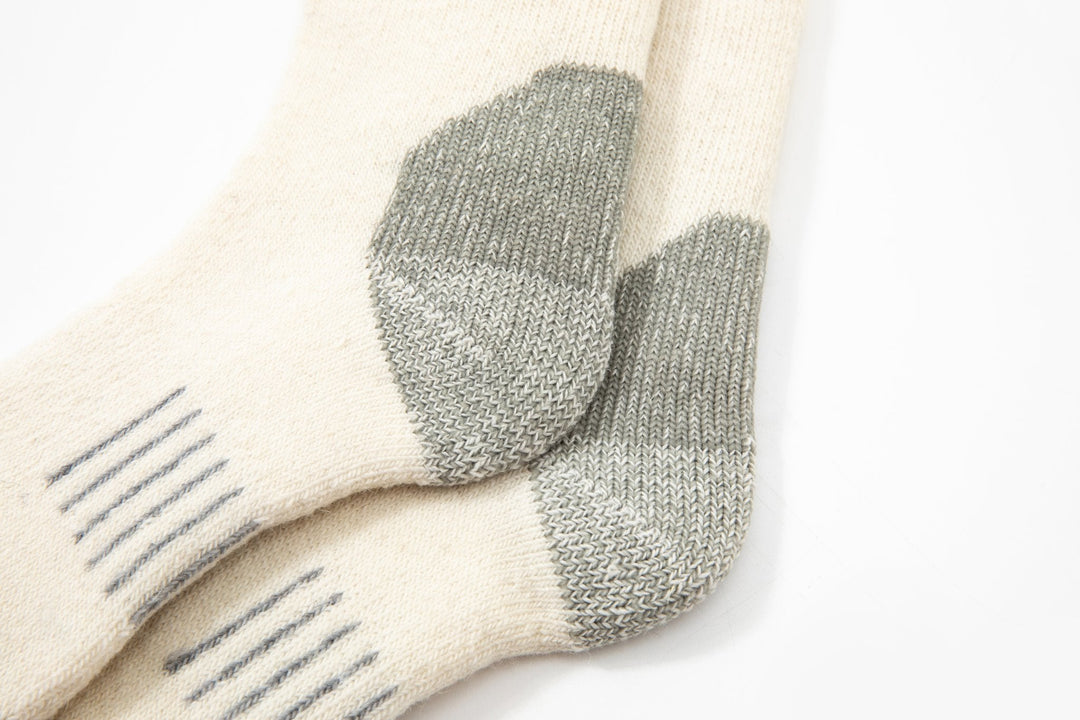 Women's Crew Merino wool socks - Autumn winter socks -thick warm socks - skin-friendly Outdoor hiking beige socks -Mesa Socks