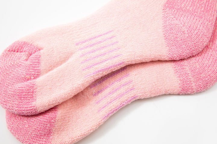 Women's Crew Merino wool socks - Autumn winter socks -thick warm socks - skin-friendly Outdoor hiking pink socks -Mesa Socks