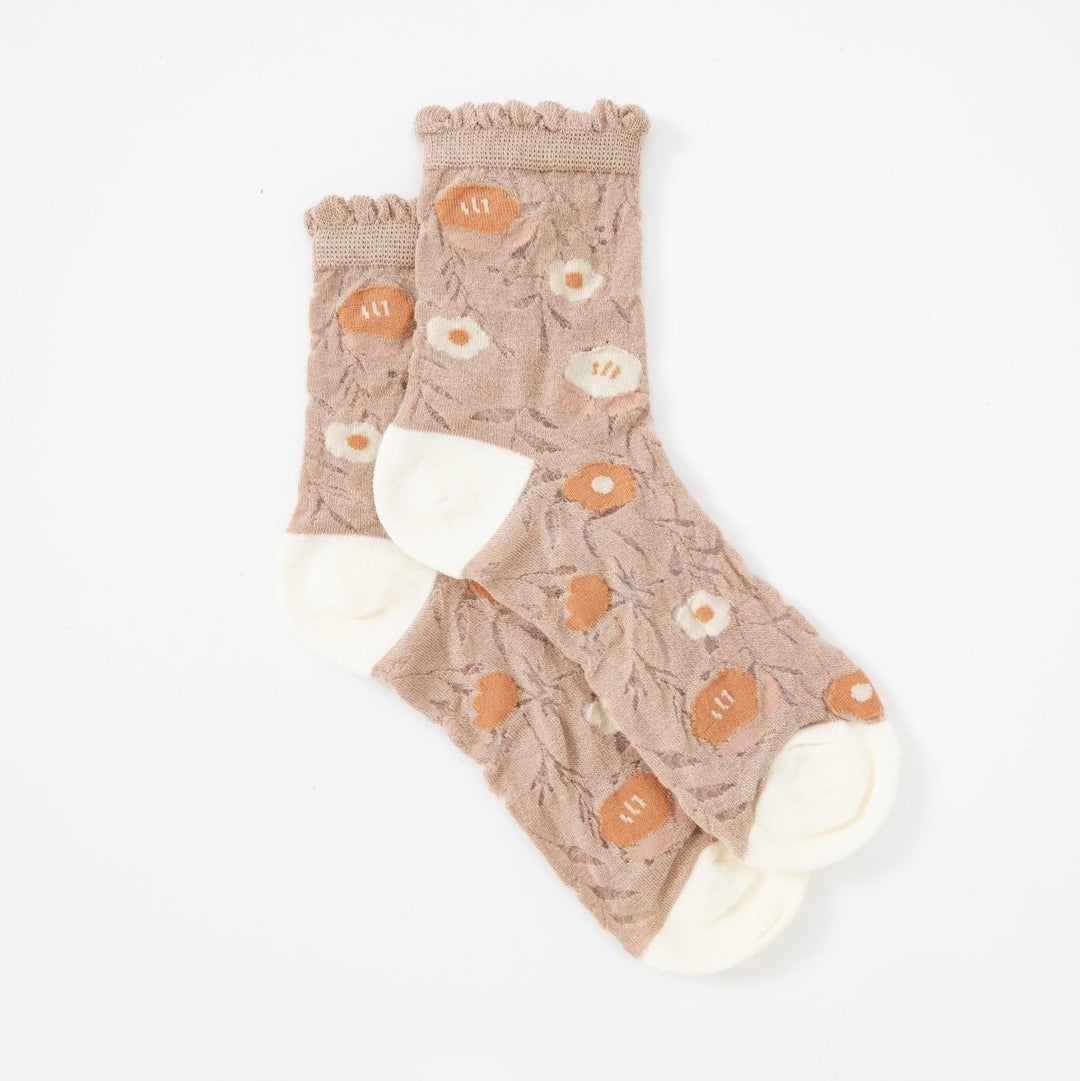 Women's Japanese Cute Patterned Quarter Socks - Mesa Socks