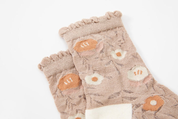 Women's Japanese Cute Patterned Quarter Socks - Mesa Socks