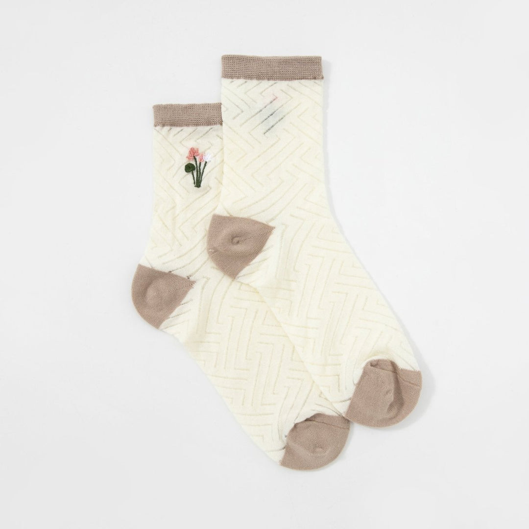 Women's Japanese Patterned Collection Quarter Socks - Mesa Socks