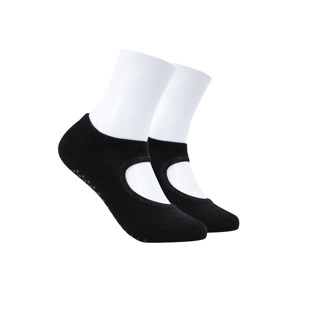 Yoga low cut socks - Autumn Winter Combed cotton socks - towel bottom open back dance fitness sports floor socks - Mesa Socks